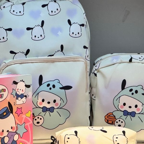 Pochacco Back Pack Set | Set de Bultos
